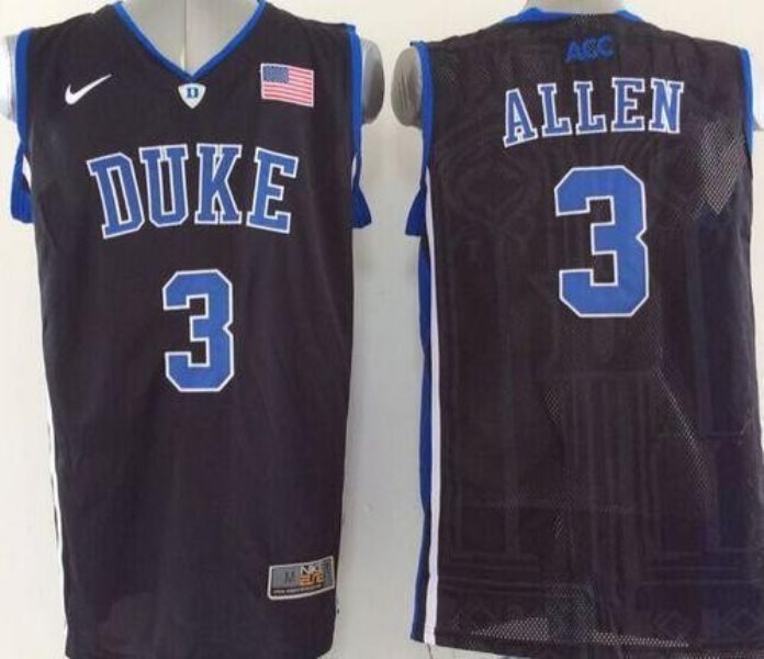 NCAA Duke Blue Devils 3 Grayson Allen Black Basketball Men Jersey
