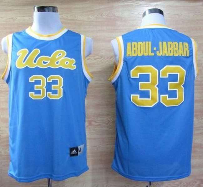 NCAA UCLA Bruins 33 Kareem Abdul-Jabbar Blue Basketball Men Jersey