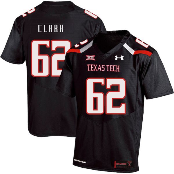 NCAA Texas Tech Red Raiders 62 Le'Raven Clark Black College Football Men Jersey