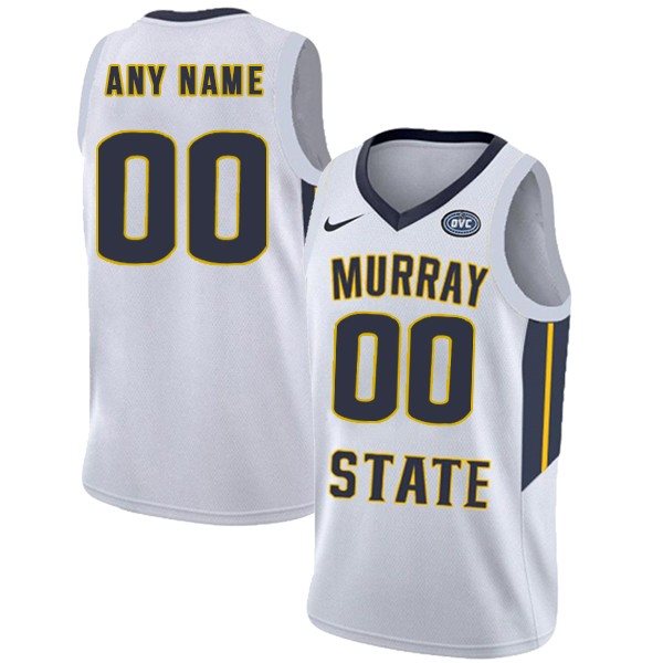 NCAA Murray State Racers Customized White College Basketball Men Jersey