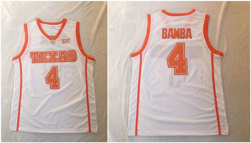 NCAA Texas Longhorns 4 Mohamed Bamba White Stitched College Basketball Men Jersey