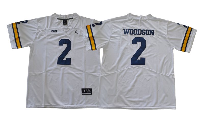 NCAA Michigan Wolverines 2 Charles Woodson White College Football Jersey