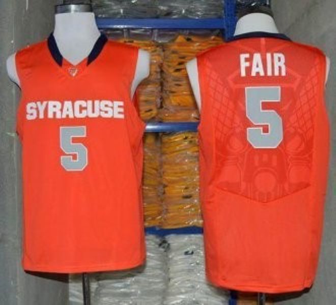 NCAA Syracuse Orange 5 C.J. Fair Orange Basketball Men Jersey