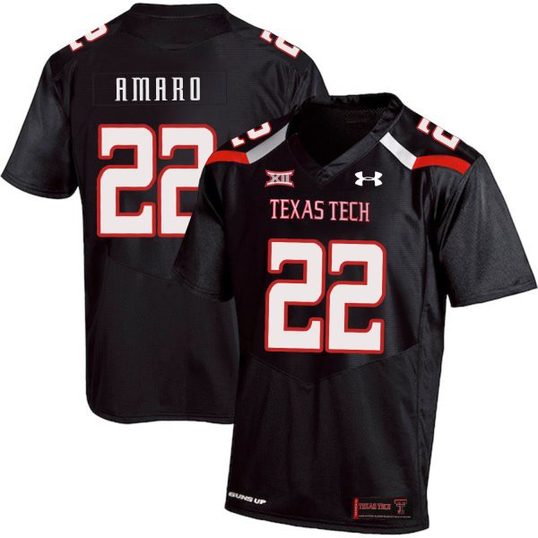 NCAA Texas Tech Red Raiders 22 Jace Amaro Black College Football Men Jersey