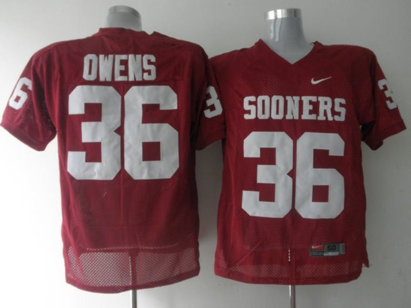 NCAA Oklahoma Sooners 36 Steve Owens Red Men Jersey