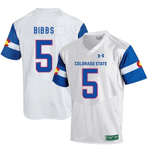 NCAA Colorado State Rams 5 Kapri Bibbs White College Football Men Jersey