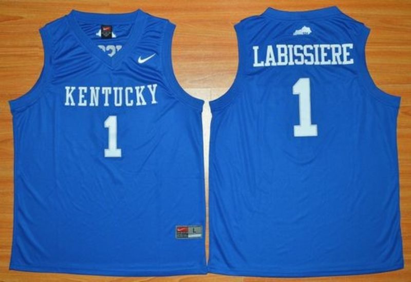 NCAA Kentucky Wildcats 1 Skal Labissiere Royal Blue Basketball Men Jersey