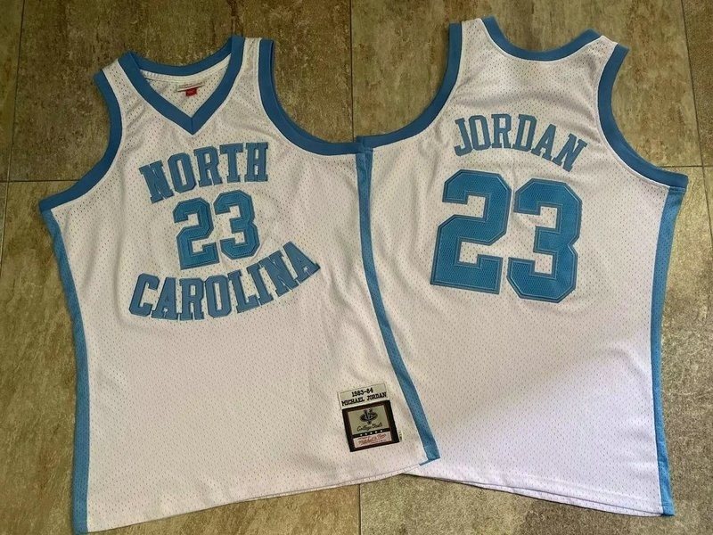 NCAA North Carolina Tar Heels 23 Michael Jordan 1983-84 Throwback Men Jersey