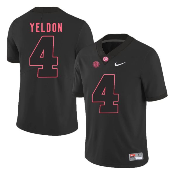 NCAA Alabama Crimson Tide 4 T.J. Yeldon Black Football Men Jersey