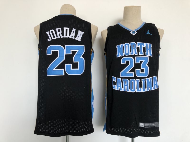 NCAA North Carolina Tar Heels 23 Michael Jordan Black Jordan Men Jersey