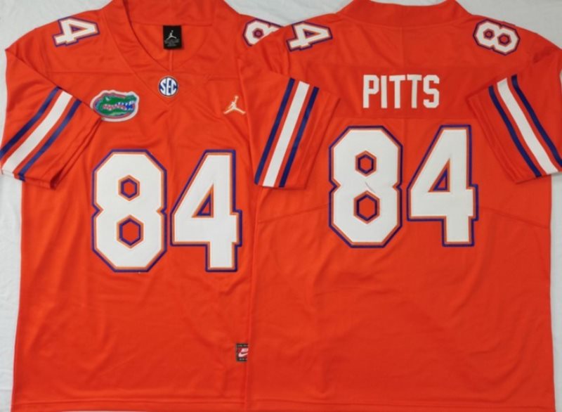 NCAA Florida Gators 84 PITTS Orange Men Jersey