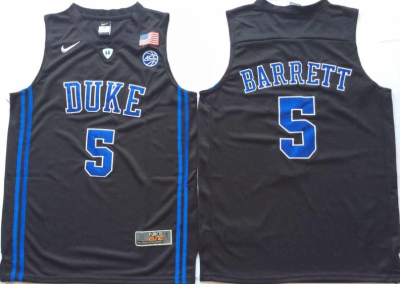 NCAA Duke Blue Devils 5 RJ Barrett Black Nike College Basketball Men Jersey