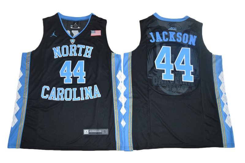 NCAA Heels 44 Justin Jackson Black Basketball Men Jersey
