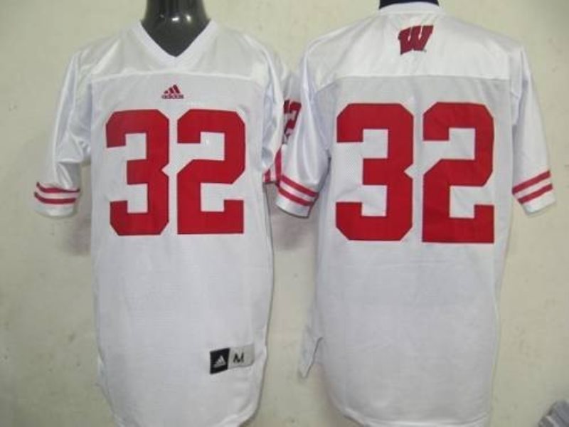 NCAA Wisconsin Badgers 32 White Men Jersey
