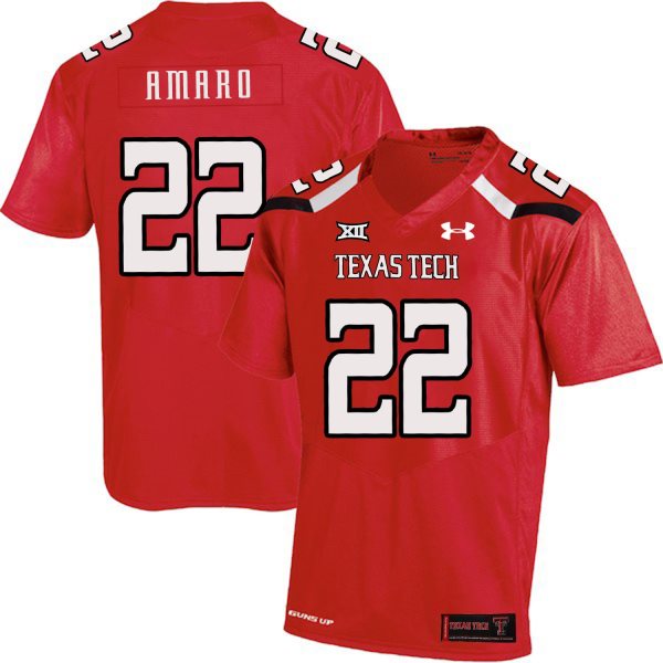 NCAA Texas Tech Red Raiders 22 Jace Amaro Red College Football Men Jersey