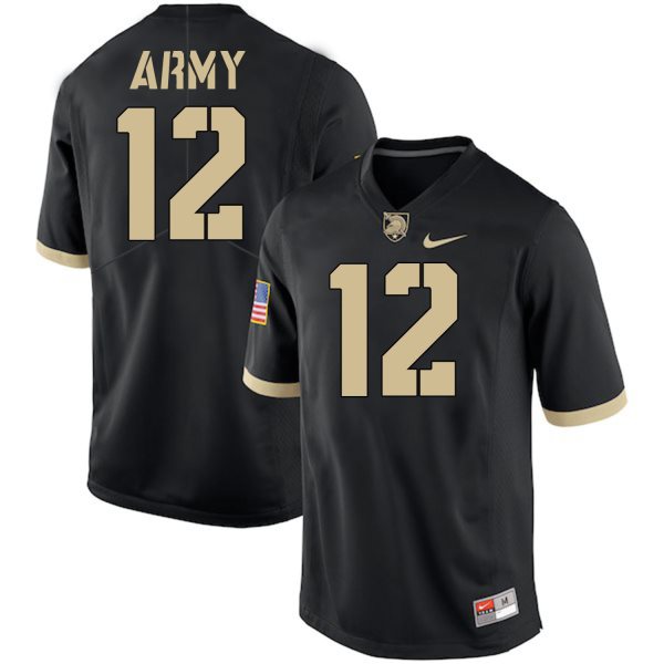 NCAA Army Black Knights 12 Army Black College Football Men Jersey