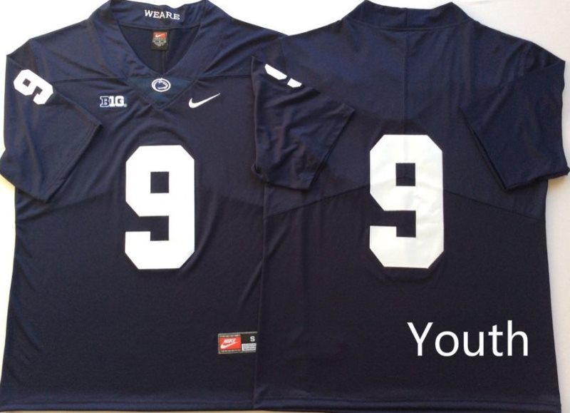 NCAA Penn State Nittany Lions 9 Trace McSorley Navy Youth Nike College Football Legend Men Jersey