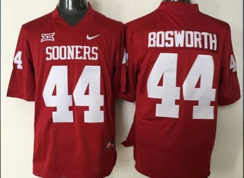 NCAA Oklahoma Sooners 44 Brian Bosworth Red XII Men Jersey