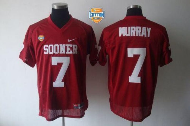 NCAA Oklahoma Sooners 7 DeMarco Murray Red ATandT Cotton Bowl Men Jersey