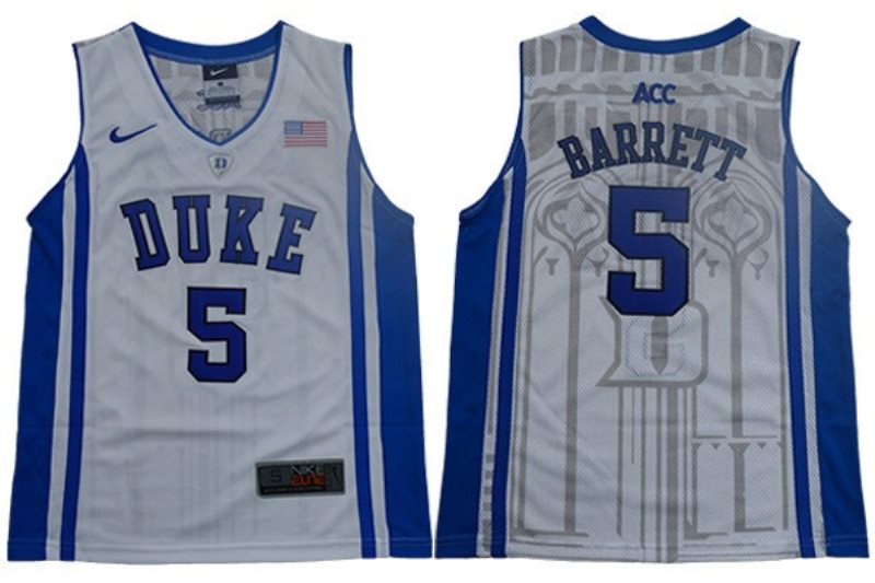 NCAA Duke Blue Devils 5 RJ Barrett White Nike College Basketball Youth Jersey