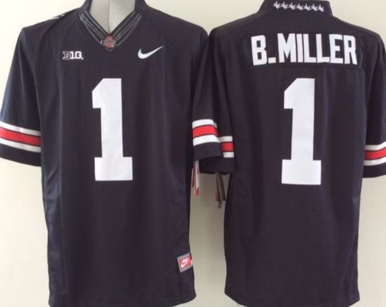 NCAA Ohio State Buckeyes 1 Braxton Miller Black Limited Men Jersey