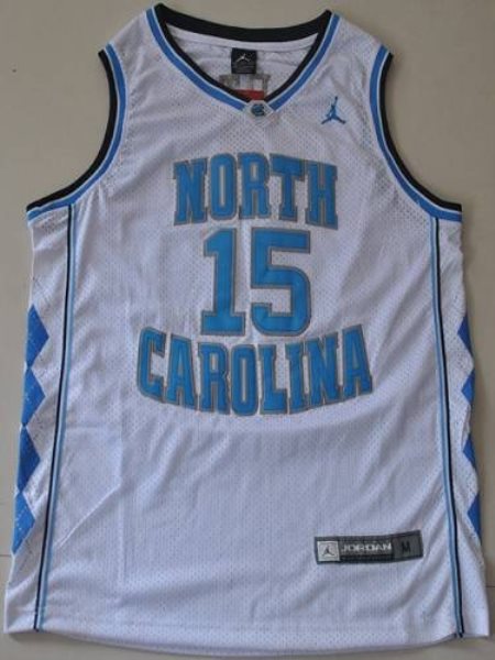 NCAA North Carolina Tar Heels 15 Vince Carter White Men Jersey