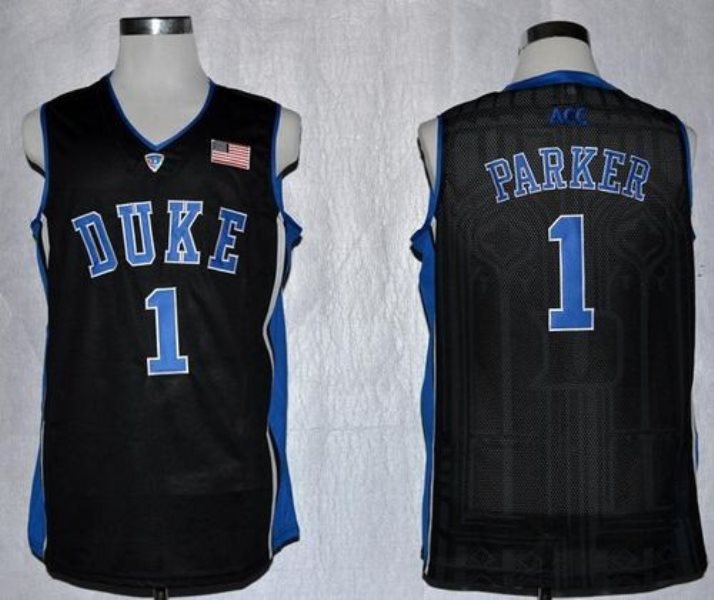 NCAA Duke Blue Devils 1 Jabari Parker Black Basketball Men Jersey