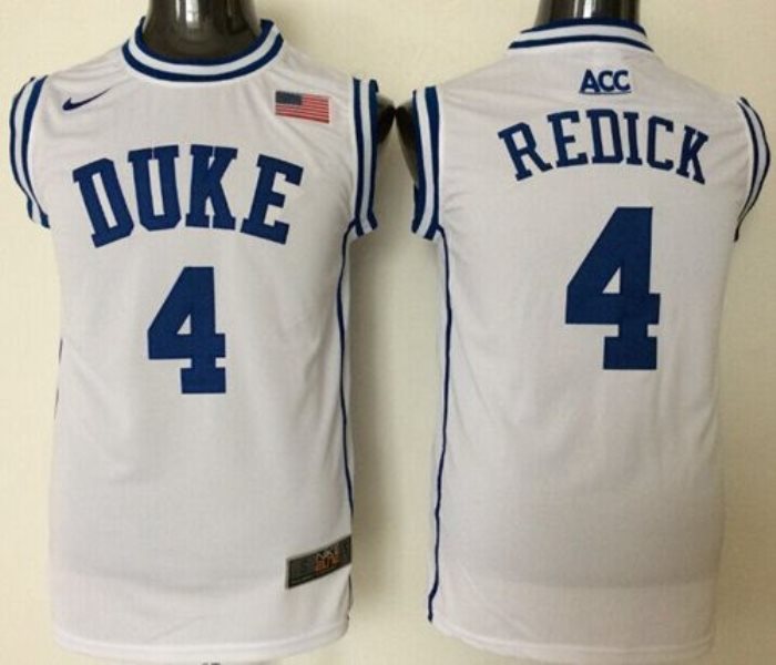 NCAA Duke Blue Devils 4 J.J. Redick White Basketball New Men Jersey