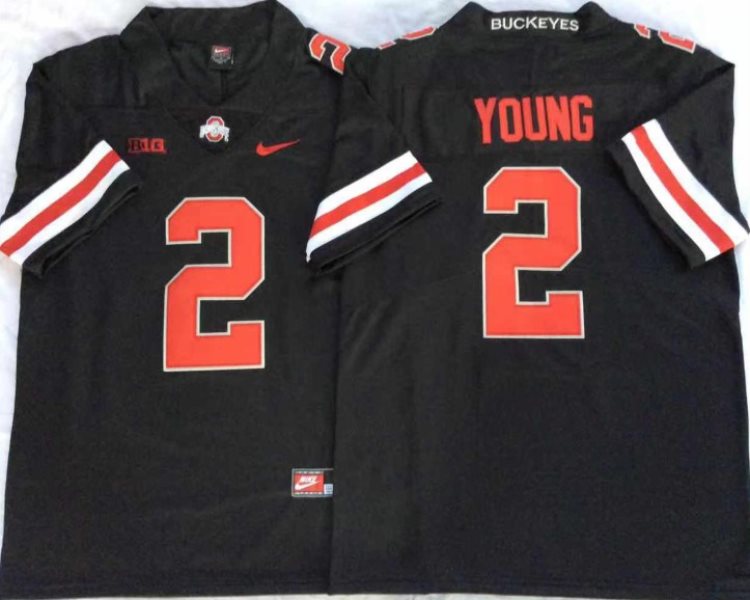 NCAA Ohio State Buckeyes 2 Chase Young Black College Football Men Jersey