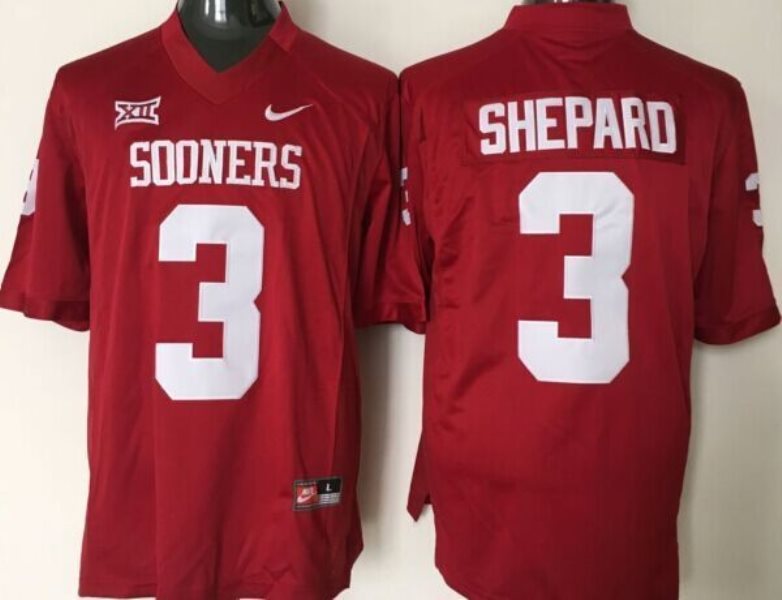 NCAA Oklahoma Sooners 3 Sterling Shepard Red Men Jersey