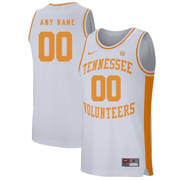 NCAA Tennessee Volunteers Customized White College Basketball Men Jersey