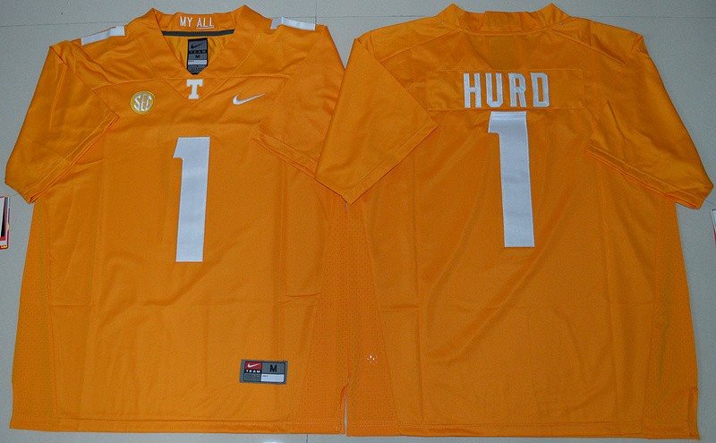 NCAA Tennessee Volunteers 1 Jalen Hurd Football Orange 2016 Limited Men Jersey