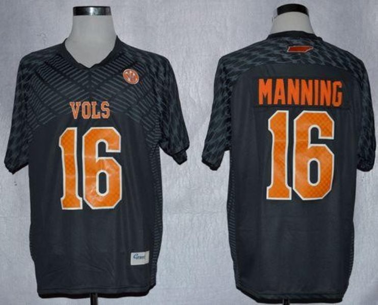 NCAA Tennessee Volunteers 16 Peyton Manning Smokey Grey New Men Jersey