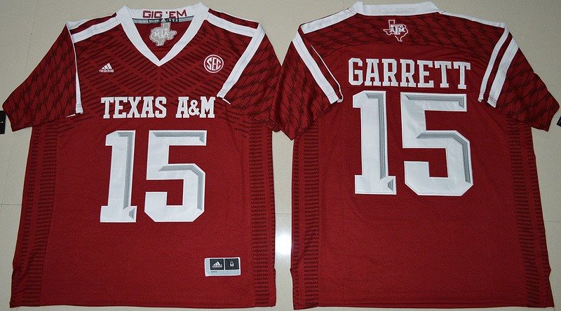 NCAA Texas A&M Aggies 15 Myles Garrett Red College Football Adidas Men Jersey