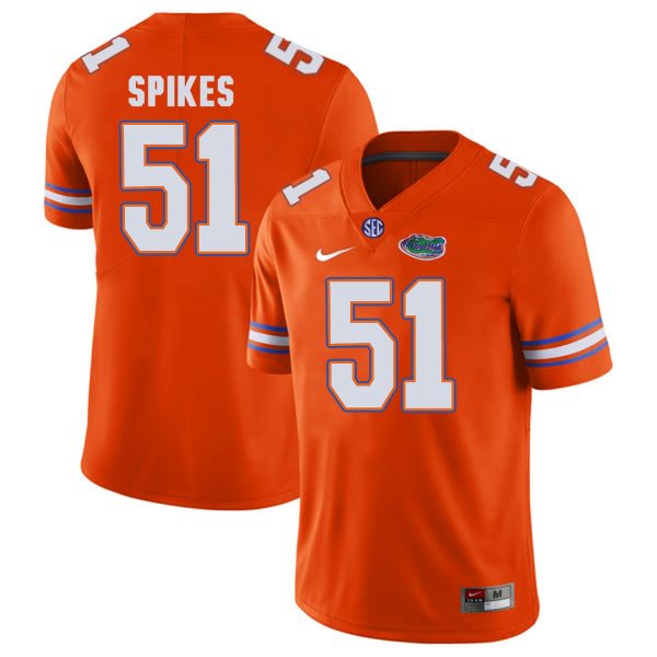 NCAA Florida Gators 51 Brandon Spikes Orange College Football Men Jersey
