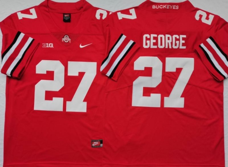 NCAA Ohio State Buckeyes 27 Eddie George Red New Men Jersey