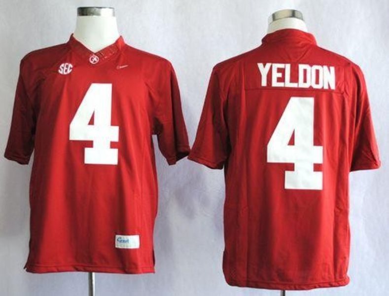 NCAA Alabama Crimson Tide 4 T.J Yeldon Red Limited Men Jersey