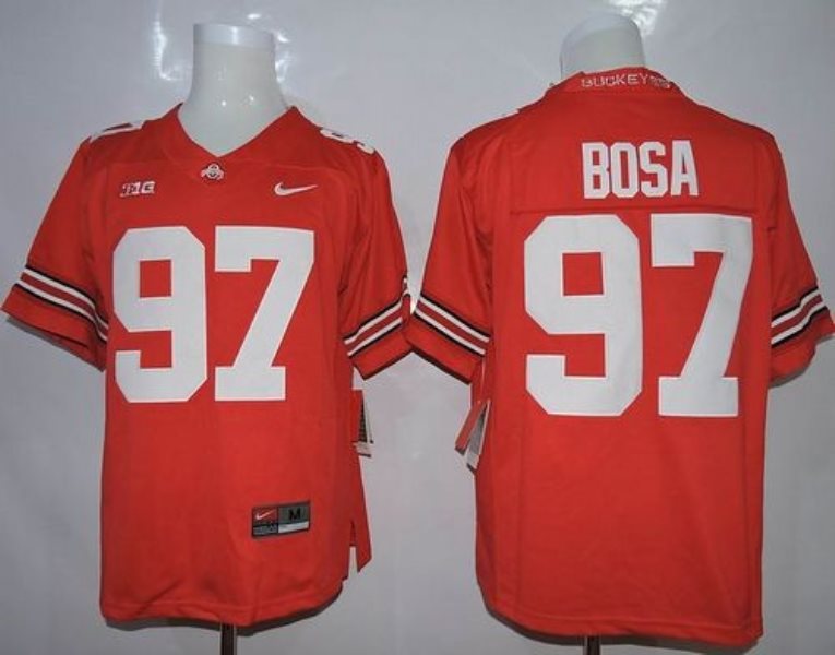NCAA Ohio State Buckeyes 97 Joey Bosa Red Limited Men Jersey With Big Patch