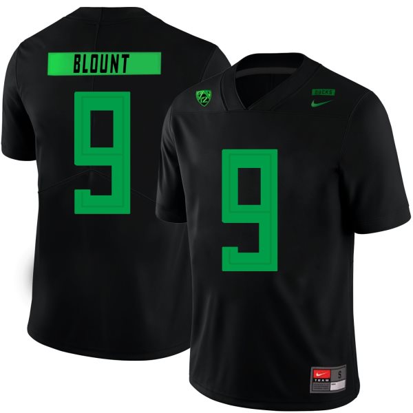 NCAA Oregon Ducks 9 LeGarrette Blount Black Nike College Football Men Jersey