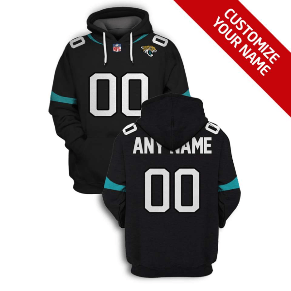 NFL Jaguars Customized All Black 2021 Stitched New Hoodie