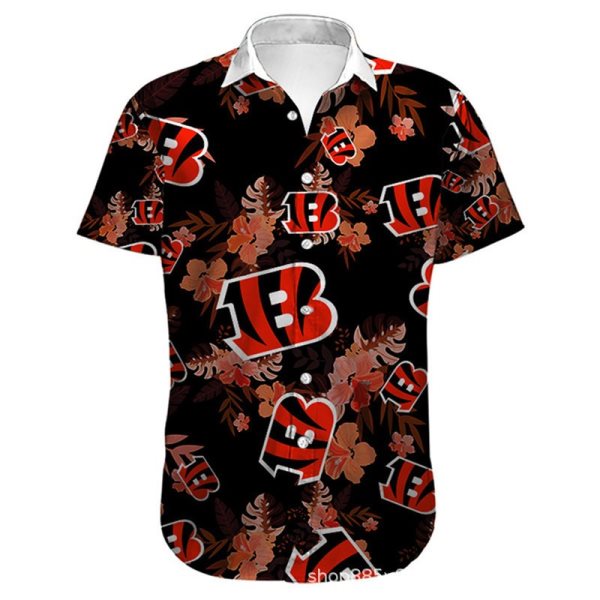 NFL Cincinnati Bengals Hawaiian Short Sleeve Shirt