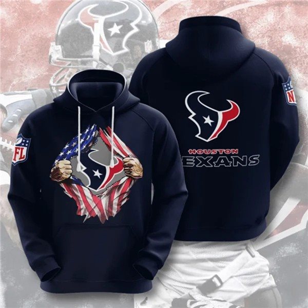 NFL Houston Texans Navy 3D Trending T-Shirt Hoodie