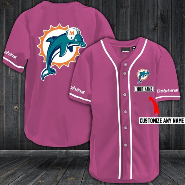 NFL Miami Dolphins Baseball Customized Jersey (2)