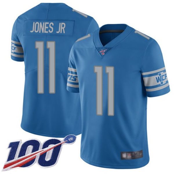 Nike Lions 11 Marvin Jones Jr. Blue 100th Season Vapor Untouchable Limited Men Jersey