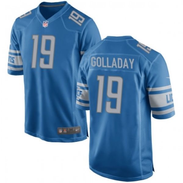 Nike NFL Lions 19 Kenny Golladay Game Blue Men Jersey