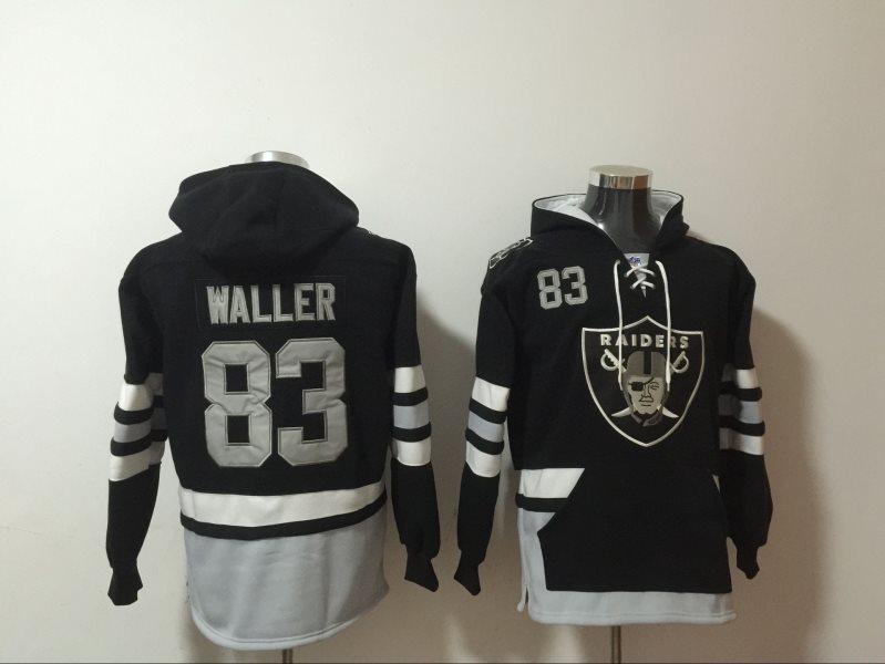 NFL Raiders 83 Darren Waller Black Hoodie Sweatshirt