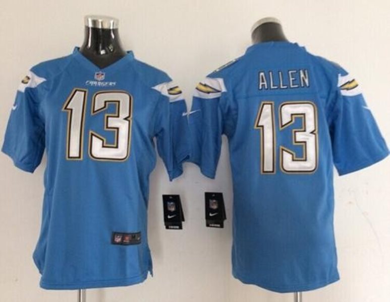 Nike Chargers 13 Keenan Allen Electric Blue Alternate Youth Stitched NFL New Elite Jersey