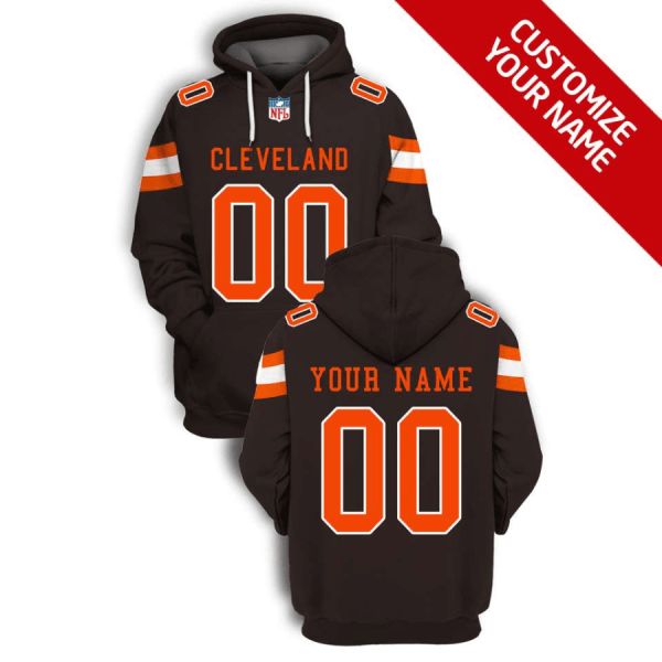 NFL Browns Customized Brown 2021 Stitched New Hoodie