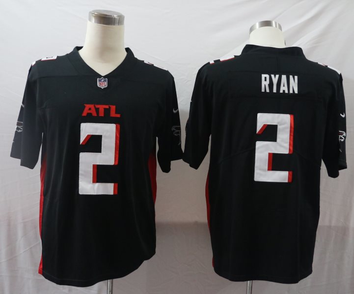 Nike Falcons 2 Matt Ryan 2020 New Black Vapor Untouchable Limited Men Jersey