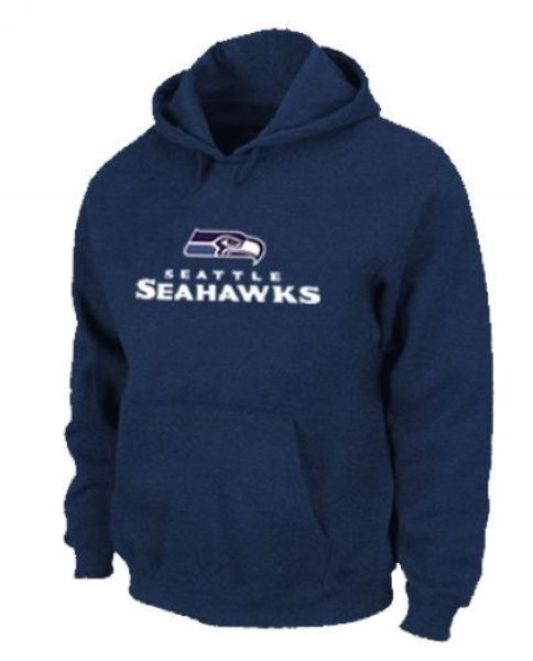Seattle Seahawks Logo Pullover Dark Blue Hoodie